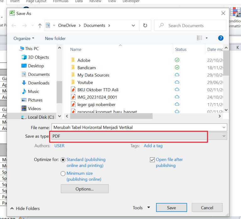 Mengubah Excel Ke Pdf Tanpa Terpotong