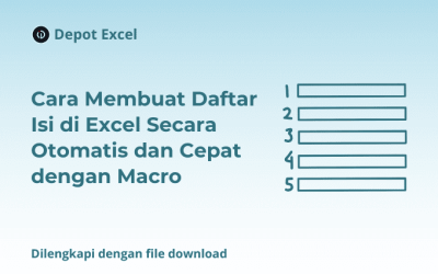 Cara Membuat Daftar Isi di Excel Secara Otomatis dan Cepat dengan Macro