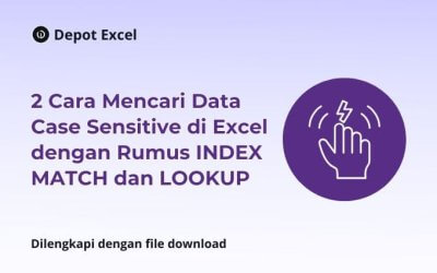 2 Cara Mencari Data Case Sensitive di Excel dengan Rumus INDEX MATCH dan LOOKUP