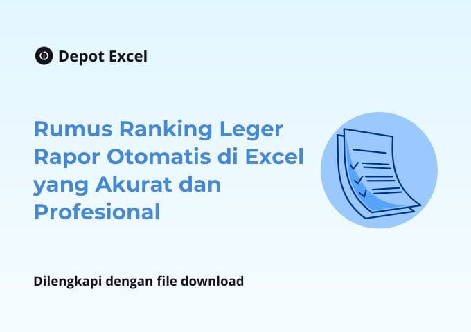 Rumus Ranking Leger Rapor Otomatis di Excel yang Akurat dan Profesional