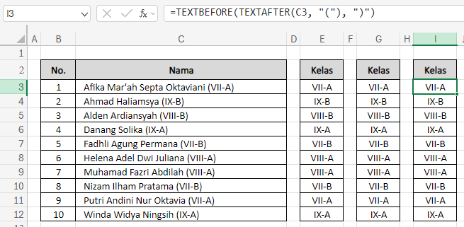 cara mengambil kata di dalam kurung secara otomatis dengan metode 3