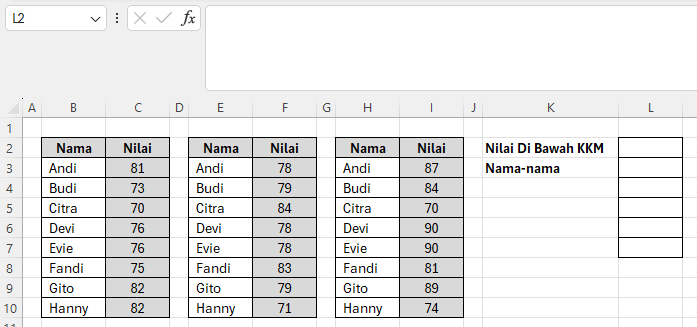 cara rekap data dari banyak kolom sekaligus