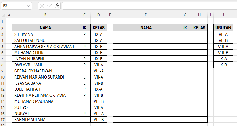 cara mengurutkan data custom
